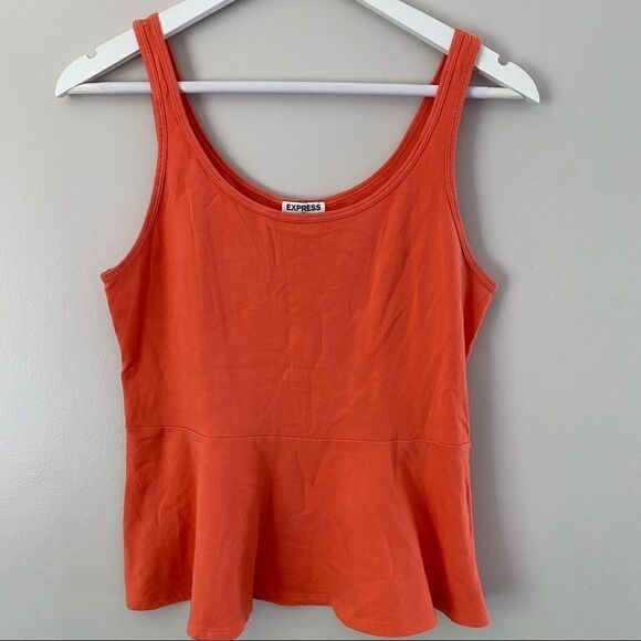 Express coral empire waist sleeveless medium crew neck tank - Picture 1 of 5